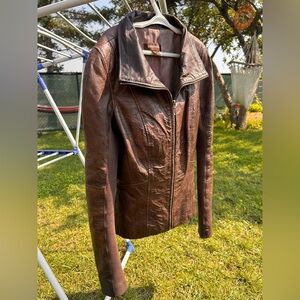 🔥 Danier Brown Leather Jacket